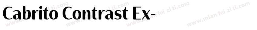 Cabrito Contrast Ex字体转换